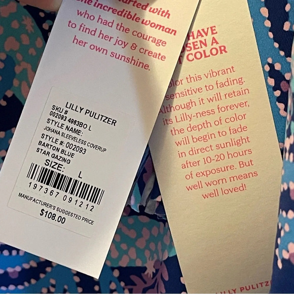 Lilly Pulitzer Johana Coverup Star Gazing Size L - Picture 11 of 11
